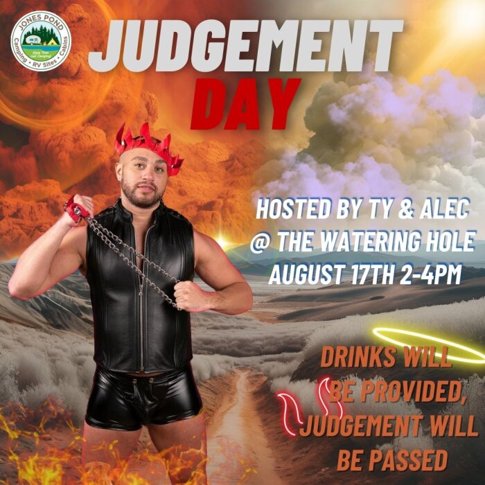 Judgement Day Pool Party Graphic